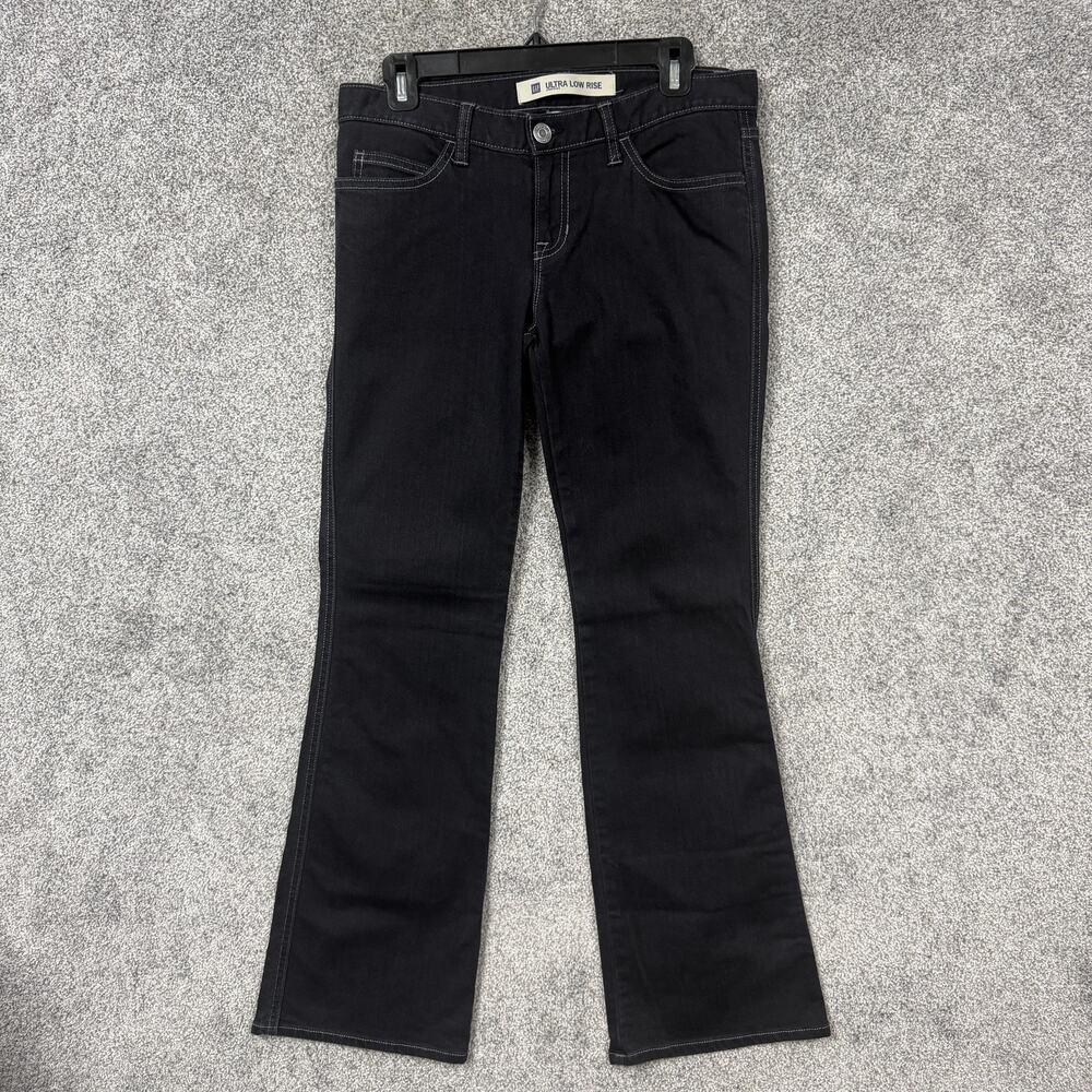 Gap Ultra Low Rise Bootcut Jeans 6R 32x31 Black Stretch Y2K Indie Sleaze